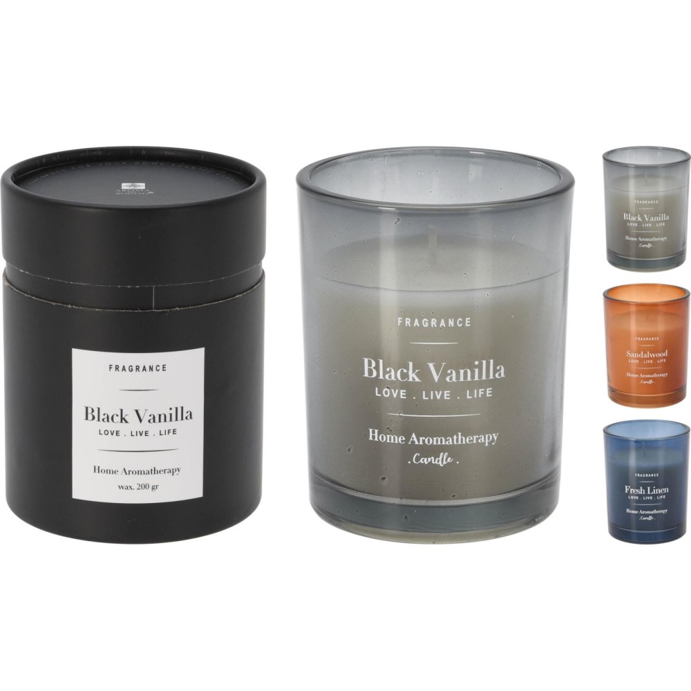 CANDELA IN VETRO 10CM 3 COLORI